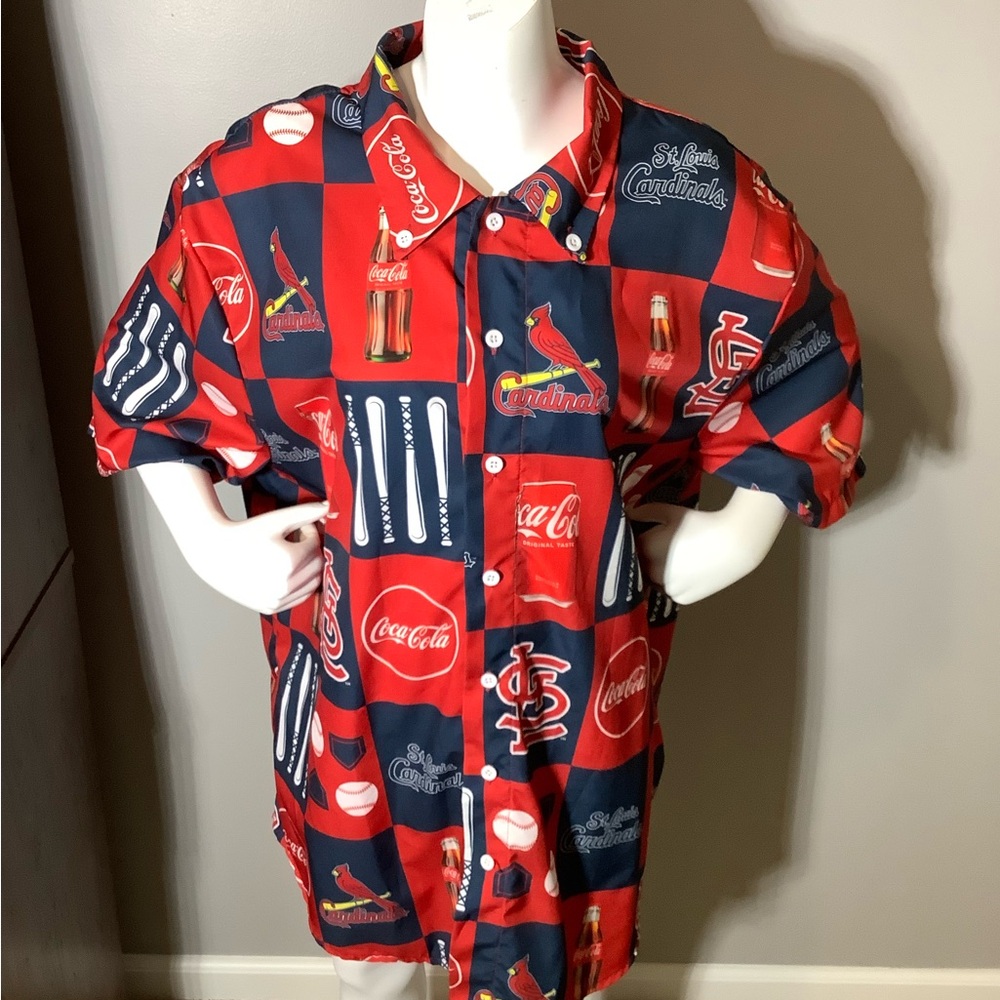 St. Louis Cardinals MLB Coca-Cola Short Sleeve Shirt Men's Size XL